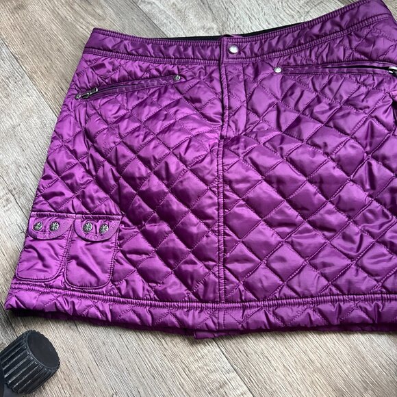 ATHLETA quilted mini skirt purple size 8 - Picture 4 of 8